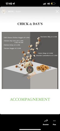 Chick & Day’s à Romans-sur-Isère menu