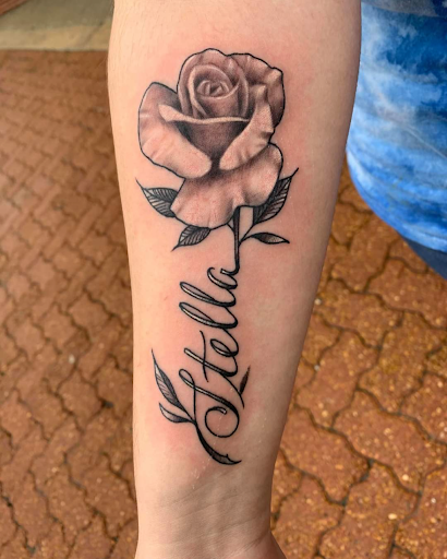 Explore graveyard tattoo ideas, creative tattoo ideas in Mexico, available at Majestic Moose Tattoo Haberdashery & Piercing Studio