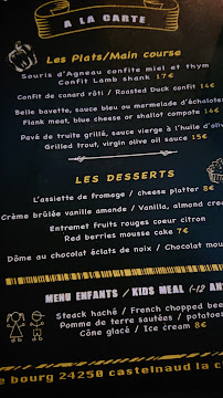 Restaurant Les machicoulis à Castelnaud-la-Chapelle (le menu)