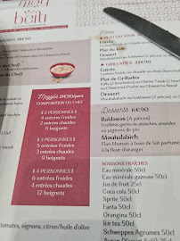 Restaurant Beiti à Puteaux menu