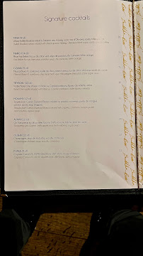 Restaurant de cuisine fusion asiatique Buddha-Bar Paris à Paris (le menu)