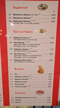 Asia Restaurant Grüntee à Kolbermoor menu
