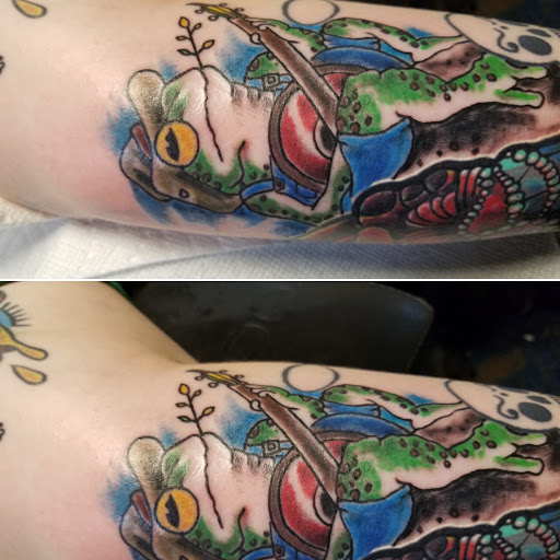 Explore witches knot tattoo ideas, creative tattoo ideas in Dallas, available at Freak Show Studio