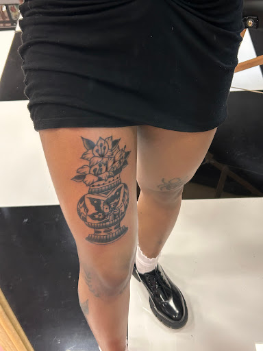 Explore ampersand tattoo ideas, creative tattoo ideas in Fort Worth, available at Pink Cobra Tattoo