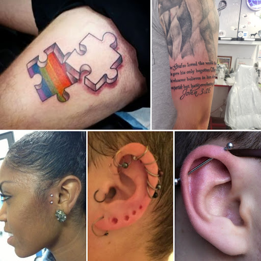 Explore shaded tattoo sleeve ideas, creative tattoo ideas in Elko, available at Custom Tattoos and Body Piercing Studio