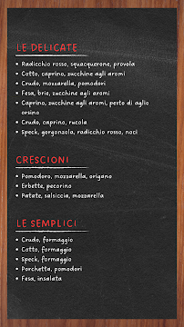 Menu / carte de Vamolà Piadineria à Rovereto