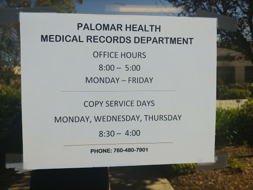 Palomar Health Medical Records