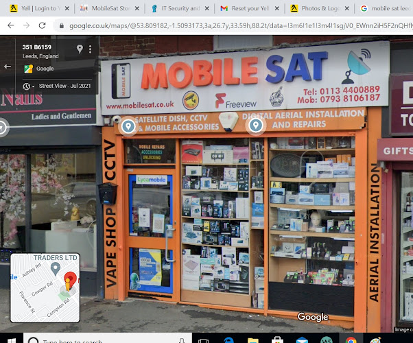 MobileSat Store Mobile Phone Sky Dish Digital TV Aerial Satellite & CCTV Shop Repairs install in Leeds West Yorkshire Areas