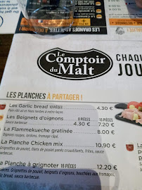 Restaurant Le Comptoir du Malt - Abbeville à Abbeville menu