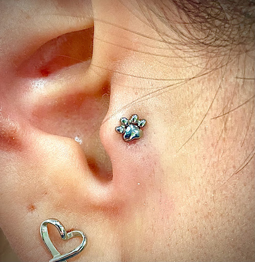 Explore tiger lily tattoo ideas, creative tattoo ideas in Orange, available at Symbiosis Body Piercing