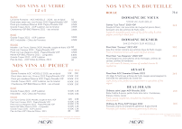 Menu / carte de Restaurant MOZE à Metz