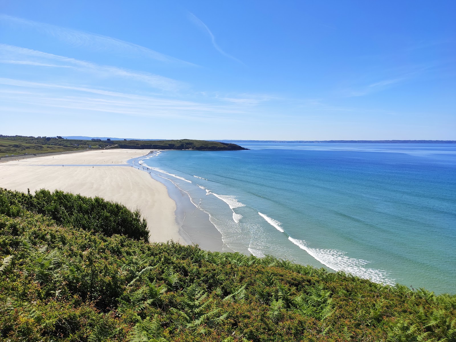 Foto von Plage de Trez-Bellec mit grauer sand Oberfläche