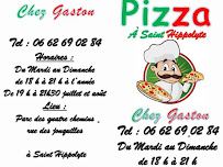 Menu / carte de Pizza Gaston à Saint-Hippolyte