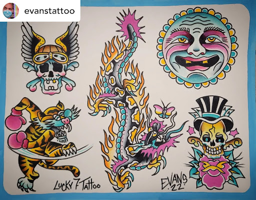 Explore easy drawings tattoo ideas, creative tattoo ideas in Libertyville, available at Lucky Seven Tattoo