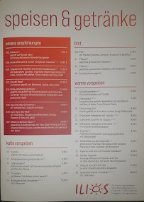 Menu / carte de Ilios Restaurant à Grasbrunn