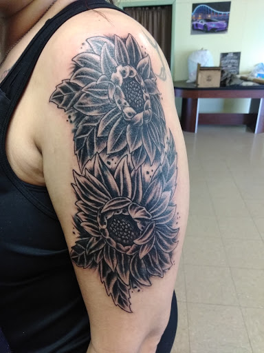 Explore snowboarding tattoo ideas, creative tattoo ideas in Salem, available at Righteous Works Tattoos & Piercings