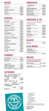 Menu / carte de Kochlöffel à Hagen