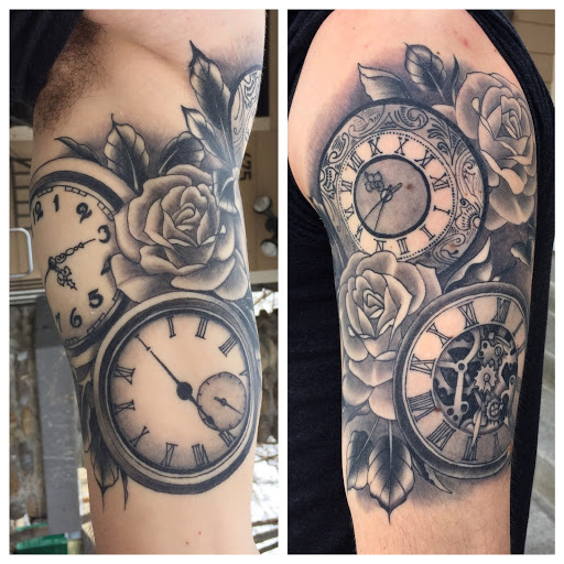 Explore bourbon glass tattoo idea, creative tattoo ideas in Reno, available at Aces Tattoo