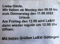 Lê & Vi Asian Street Kitchen à Göttingen menu