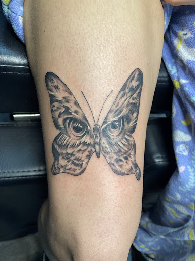 Explore surf tattoo ideas, creative tattoo ideas in Loveland, available at Single Needle Tattoo