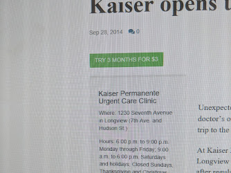 Urgent Care | Kaiser Permanente Longview-Kelso