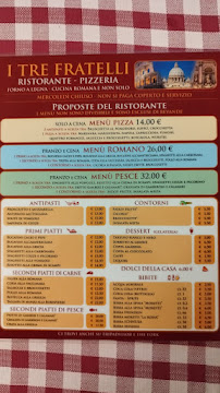 Carte du I Tre Fratelli à Rome