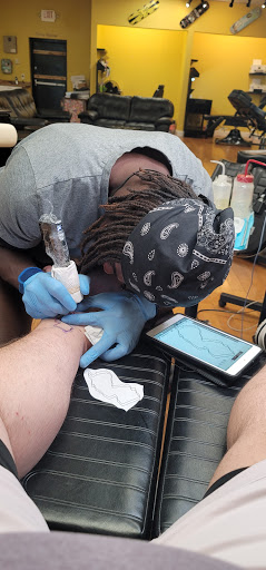 Explore half of sleeve tattoo ideas, creative tattoo ideas in Edison, available at Tattoo Asylum