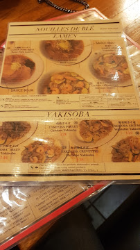 Taisho ken à Paris menu