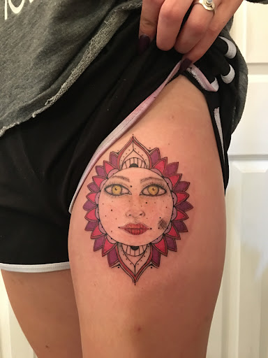 Explore triple moon finger tattoo ideas, creative tattoo ideas in Spokane, available at Ron LeMay Tattoo