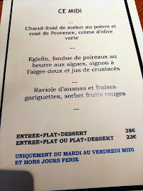 Restaurant Bistro Autour du Beurre Bordier à Saint-Malo (la carte)