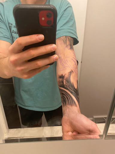 Explore karma tattoo ideas for men, creative tattoo ideas in Saint Louis, available at Black Throne Collective Tattoo