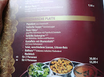 Restaurant indien Mayas Potsdam à Potsdam - menu / carte