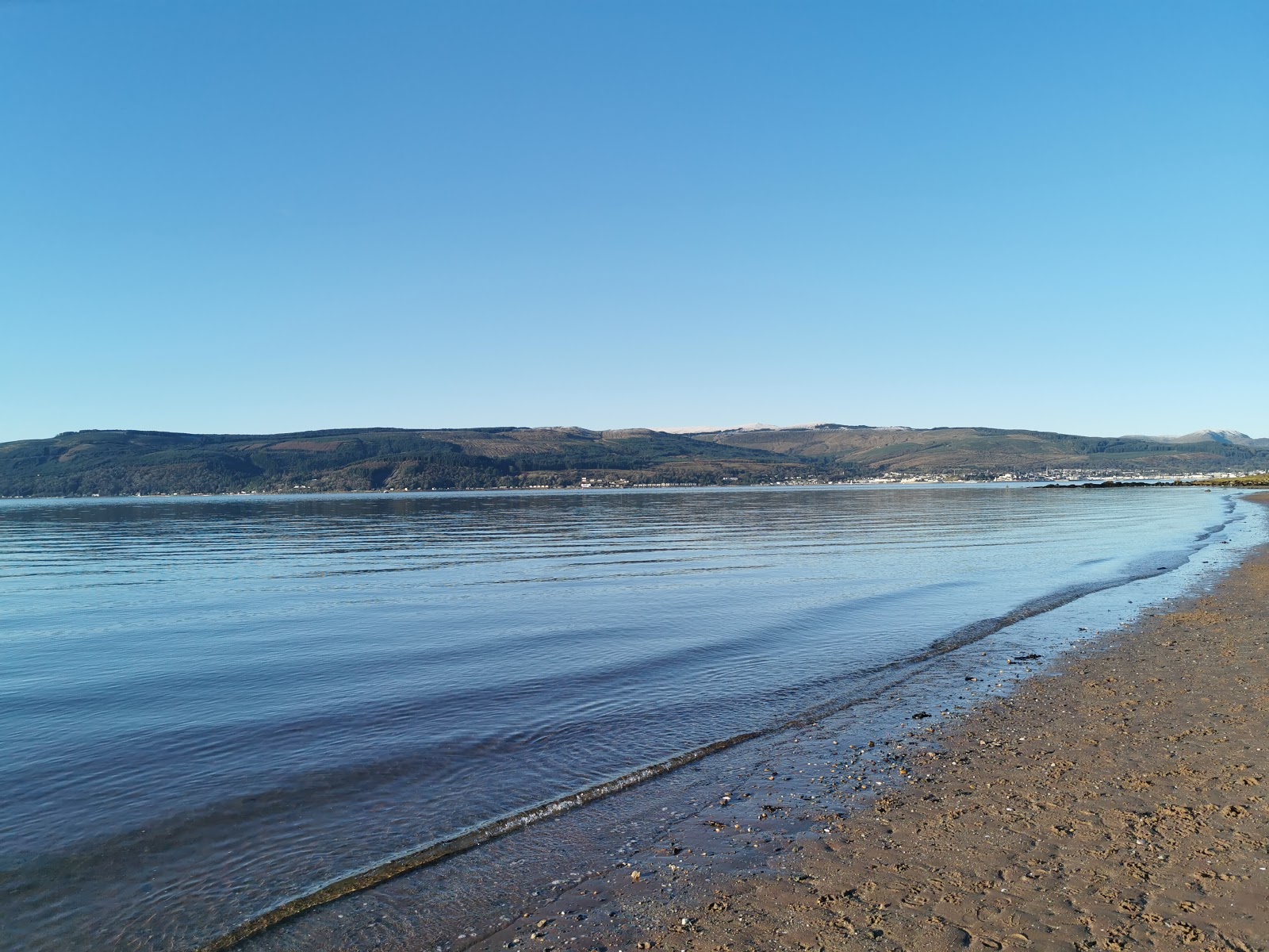 Photo of Lunderston Bay Beach and the settlement