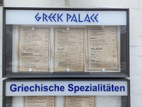 Menu du Greek Palace à Oldenswort