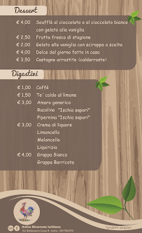 Antico Girarrosto Ischitano à Ischia menu