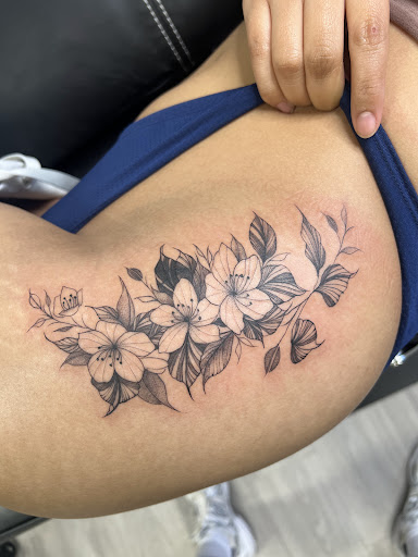 Explore tattoo on hip ideas, creative tattoo ideas in San Diego, available at Adour Beauty & Ink