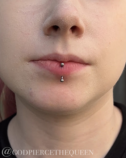 Explore flower leg tattoo ideas, creative tattoo ideas in Terre Haute, available at Piercings by Brett Rice - godpiercethequeen