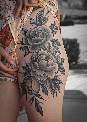 Explore throuple tattoo ideas, creative tattoo ideas in Lancaster, available at Black Orchid Tattoo Collective