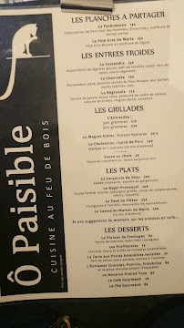 Ô Paisible à Labège menu