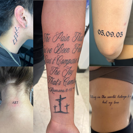 Explore globe tattoo ideas, creative tattoo ideas in Orange, available at Top Floor Tattoo Studio