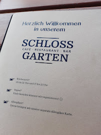 Menu / carte de Schlossgarten Café Restaurant Bar à Murnau am Staffelsee