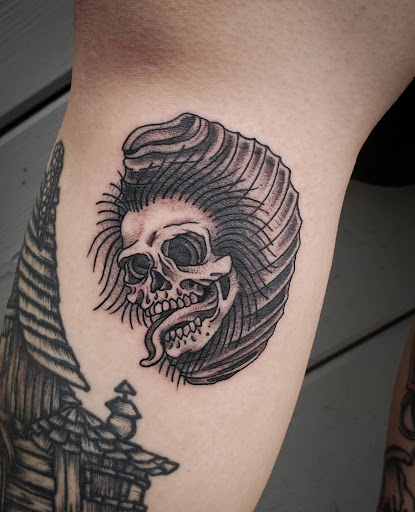 Explore knee tattoo ideas male, creative tattoo ideas in Saint Petersburg, available at Buku Tattoo Studio