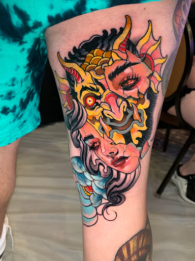 Explore 3 sisters tattoo ideas, creative tattoo ideas in Rio Vista, available at Nine Traditional Art Gallery