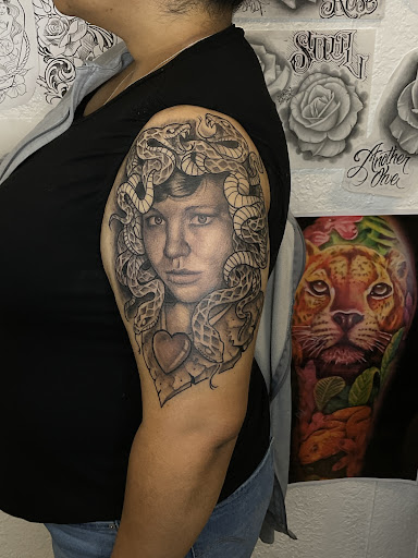 Explore ladies hand tattoo ideas, creative tattoo ideas in El Paso, available at Mind Over Needle Tattoo Studio