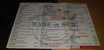 Made in Sud à Turin menu