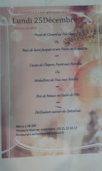 Menu du Le Chambord à Savy-Berlette