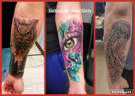 Explore animal tattoo sleeve ideas, creative tattoo ideas in Laredo, available at Tinta Sagrada Tattoos & Supplies
