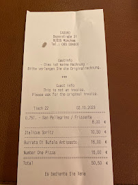 Ca'D'oro | Ristorante & Pizza Napoletana à Munich menu