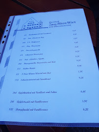 Menu / carte de Gasthof Zum Alten Wirt von Obermenzing à Munich