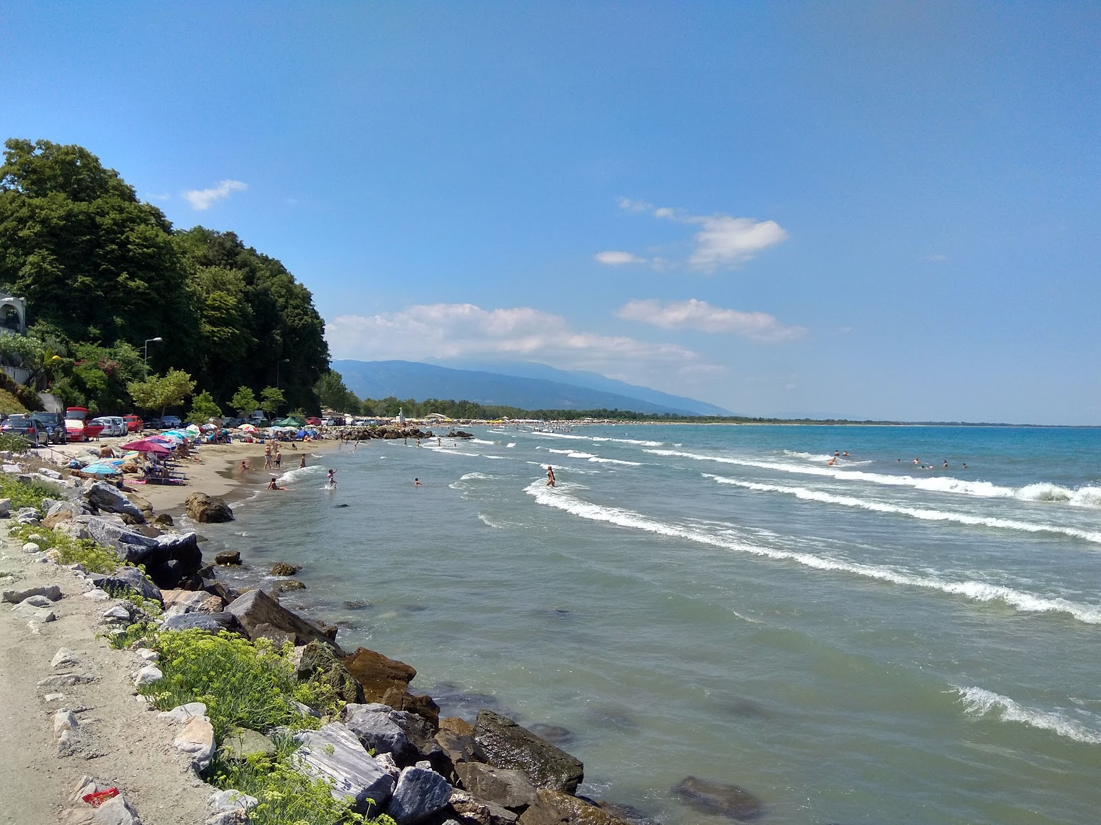 Foto von Stomio dock beach mit grauer sand & kiesel Oberfläche